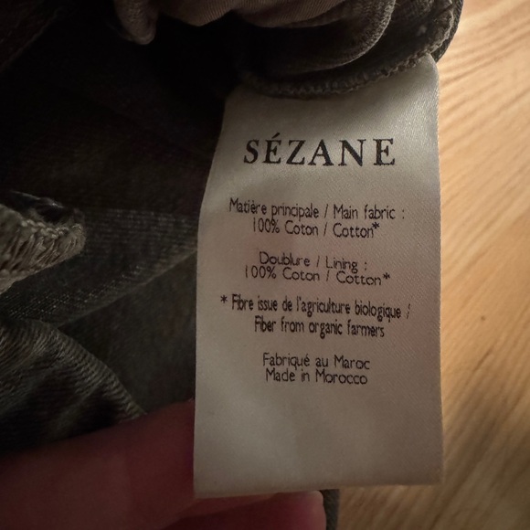 Sezane Dark Khaki Green Rome Shorts - Picture 4 of 4